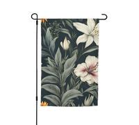 Imprimé floral botanique - 30,5 x 45,7 cm - Pour porche - Toutes saisons - Drapeaux d'extérieur - Décoration de cour