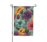 Imprimé floral coloré, polyvalent et élégant, drapeau de jardin pour toutes les saisons, décoration de patio en plein air, porches et jardins