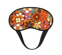 Imprimé floral coloré rétro années 70,Masques de sommeil occultants, cache-yeux couvrants, masques de sommeil anti-lumière
