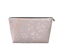 Imprimé Floral décoratif en Or Rose, Trousse de Toilette Trousse de Maquillage Sac à cosmétiques Trousse de Toilette de Voyage Portable