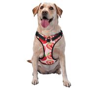 Imprimé Fraise Rose Kawaii,Harnais pour Animaux de Compagnie, Harnais réfléchissant réglable pour Chien,M
