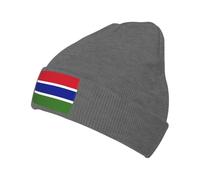 Imprimé Gambie Drapeau Bonnet Chaud Tricoté sans Bords Repliable Anti Vent Élastique Unisexe Taille Unique Confortable Anti Vent pour Ski Running Vélo Extérieur Style Décontracté Quotidien