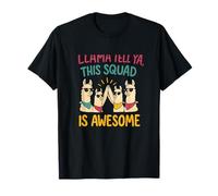 Imprimé Graphique Amusant Lama Squad Goals T-Shirt