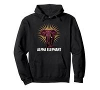 Imprimé Graphique Dominant du pachyderme Africain Sweat à Capuche