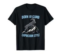 Imprimé Graphique du Zodiaque Capricorne Born to Climb T-Shirt