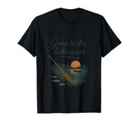 Imprimé Graphique « Gone to The Lake Back Never Lake Life » T-Shirt