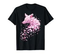 Imprimé Graphique Motif Fleur de Cerisier Amoureux des Loups T-Shirt
