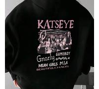 Imprimé groupe de filles Cat's Eye, sweat à capuche oversize, vacances, voyage, plage, décontracté, sportif et élégant L,M,S,XL,XSRétroTissu tricoté