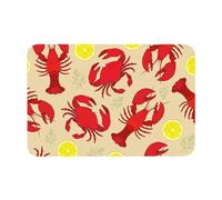 Imprimé Homard Et Crabe Welcome Paillassons Absorbant Paillasson Intérieur Doux Paillasson D'Entree pour Extérieur Porte Cuisine 40X60Cm