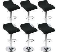 Imprimé Housse de Tabouret de Bar Carre, Lot de 6/4/2/1 Universelle Extensible Couvre Siege Tabouret de Bar,Lavable Industriel Housse pour Chaise Haute de Bar Scandinave(B2,6PCS)