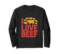 Imprimé I Love Beef Cattle Fanatics Manche Longue