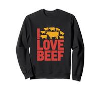 Imprimé I Love Beef Cattle Fanatics Sweatshirt