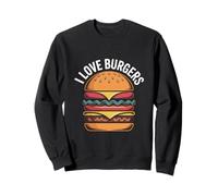 Imprimé I Love Burgers Fun Food Lovers Sweatshirt