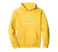 Imprimé It's About The Journey Mountain Adventure Sweat à Capuche, Unisexe pour Adultes, Citron, S
