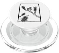 Imprimé Joshua Tree Linogravure - Encre Noire PopSockets PopGrip pour MagSafe