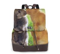 Imprimé Lapin Amour,Sac à dos imperméable pour femme, sac à dos de voyage léger en cuir PU tendance
