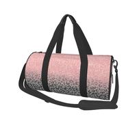 Imprimé léopard à Paillettes argentées et Or Rose, Sac de Voyage de Grande capacité, Sac à Main Rond, Sac de Voyage de Sport, fourre-Tout, Sac de Fitness