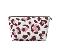 Imprimé Léopard Animaux Roses sans Couture Africains, Trousse de Toilette Trousse de Maquillage Sac à cosmétiques Trousse de Toilette de Voyage Portable