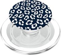 Imprimé léopard Bleu Marine guépard Mignon esthétique Girly Y2K PopSockets PopGrip pour MagSafe