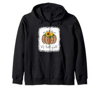 Imprimé léopard Citrouille Thanksgiving Halloween It's Fall Y'all Sweat à Capuche