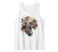 Imprimé léopard fleurs art animaux motif léopard Débardeur