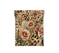 Imprimé Léopard Floral, Sac de Rangement pour Femmes, Portefeuille supérieur à Presser, Petit Porte-Monnaie, Pochette de Changement