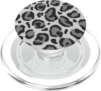 Imprimé léopard Gris Noir guépard Taches Motif Animal PopSockets PopGrip pour MagSafe