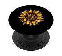 Imprimé léopard guépard Jaune Tournesol Graphique été PopSockets PopGrip Adhésif