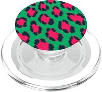 Imprimé léopard guépard Mignon Rose Vif Bleu Marine Vert esthétique Y2K PopSockets PopGrip pour MagSafe