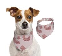Imprimé léopard guépard Or Rose,Bandanas pour Chien, écharpe en Coton, Bavoirs réglables pour Animaux de Compagnie,S