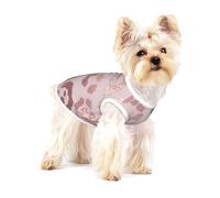 Imprimé léopard guépard Or Rose,T-Shirt sans Manches en Coton pour Animaux de Compagnie, Gilet Respirant, Extensible et Doux,L