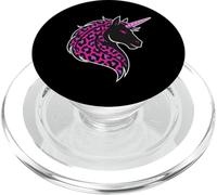 Imprimé léopard Licorne en Rose et Lilas PopSockets PopGrip pour MagSafe