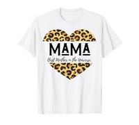 Imprimé léopard « Mama Best Mother in The Universe » T-Shirt