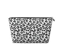 Imprimé léopard Noir et Blanc, Trousse de Toilette Trousse de Maquillage Sac à cosmétiques Trousse de Toilette de Voyage Portable