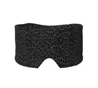Imprimé léopard noir sans couture,Masque pour les yeux bloquant la lumière Cache-yeux et cache-oreilles pour le sommeil