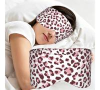 Imprimé léopard rose sans couture animaux africains, Masque de sommeil pour la maison, les voyages et le travail posté, couvrant entièrement les yeux et bloquant la lumière