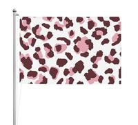 Imprimé léopard sans couture rose animaux africains,Drapeau de jardin, bannière décorative, drapeau double face, 2 x 3 pieds, pour extérieur et intérieur