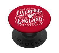 Imprimé Liverpool Angleterre Liverpool Vintage Blanc PopSockets PopGrip Adhésif