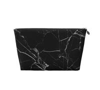 Imprimé Marbre Noir Blanc, Trousse de Toilette Trousse de Maquillage Sac à cosmétiques Trousse de Toilette de Voyage Portable