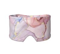 Imprimé marbre violet et doré,Masque pour les yeux bloquant la lumière Cache-yeux et cache-oreilles pour le sommeil
