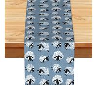 Imprimé Mignon de Moutons,Chemin de Table en Imitation Lin pour Salle à Manger ou réception, 33 x 183 cm