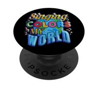 Imprimé Musicien Chantant Mon Monde Chantant PopSockets PopGrip Adhésif