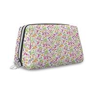 Imprimé musique jazz, trousses de maquillage pour femmes, saxophone notes de musique, trousse de maquillage en cuir, trousse de toilette, trousse de voyage, trousse de maquillage imperméable, gris,
