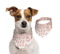 Imprimé pailleté Or Rose,Bandanas pour Chien, écharpe en Coton, Bavoirs réglables pour Animaux de Compagnie,M