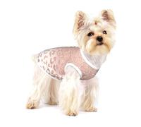 Imprimé pailleté Or Rose,T-Shirt sans Manches en Coton pour Animaux de Compagnie, Gilet Respirant, Extensible et Doux,L