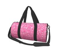 Imprimé Paillettes Rose Étincelant, Sac de Voyage de Grande capacité, Sac à Main Rond, Sac de Voyage de Sport, fourre-Tout, Sac de Fitness