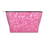 Imprimé Paillettes Rose Étincelant, Trousse de Toilette Trousse de Maquillage Sac à cosmétiques Trousse de Toilette de Voyage Portable