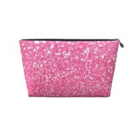 Imprimé Paillettes Rose Étincelant, Trousse de Toilette Trousse de Maquillage Sac à cosmétiques Trousse de Toilette de Voyage Portable
