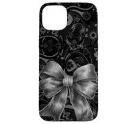 Imprimé Paisley Doodles Élégant Art Coquette MagiGoth Nœud Gris Coque pour iPhone 15 Plus