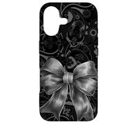 Imprimé Paisley Doodles Élégant Art Coquette MagiGoth Nœud Gris Coque pour iPhone 17
